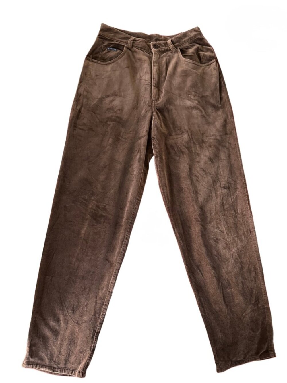 Lauren Ralph Lauren Velvet Pants Women Size 8 Brown Straight Leg Vintage Y2K